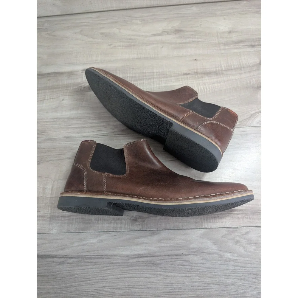 Steve Madden Style P-insist 982 Men Leather Chelsea Ankle Shoes Sz. 12 Pull On